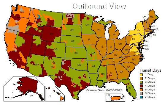UPS Current Map