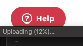 Screenshot - uploading percentage