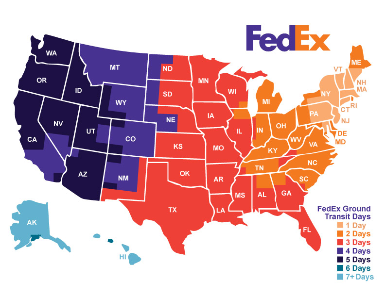 fedex zone chart from 83201