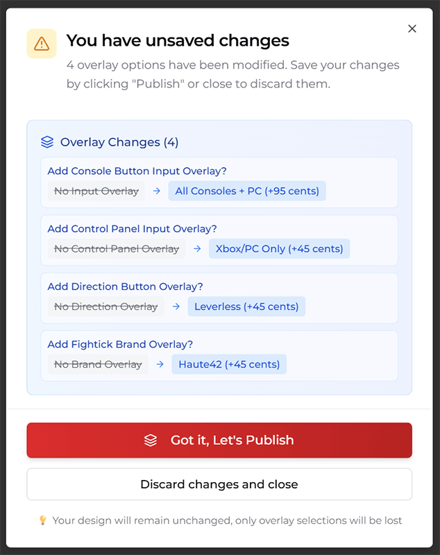 Unsaved Changes Confirmation